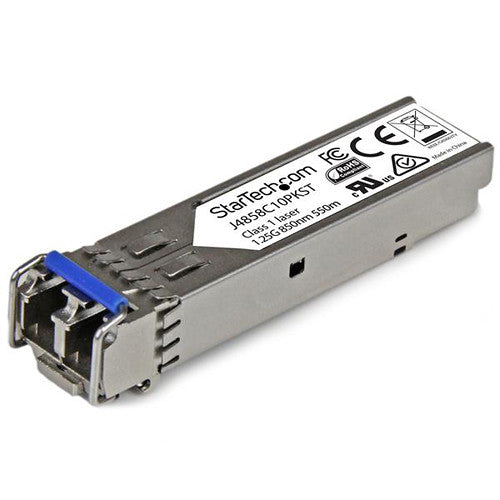 StarTech Gigabit Fiber SFP Transceiver Module - HP J4858C Compatible (Up to 6.2 mi, 10-Pack)